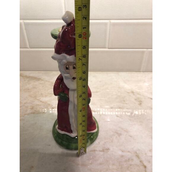 Santa Claus Christmas candlestick holder The Clayton Dickson Co. Canada 9” - Picture 10 of 10